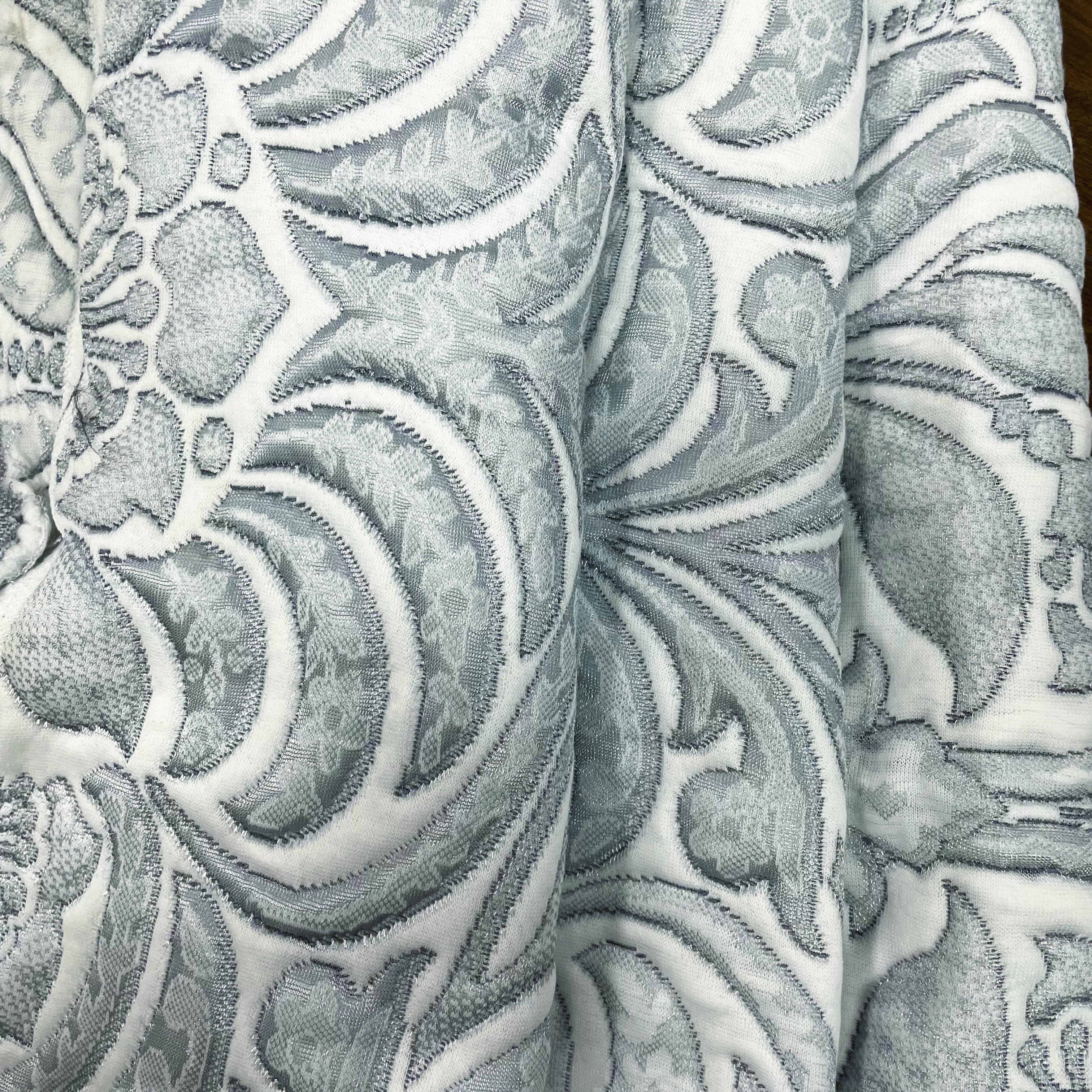 Factory Direct Luxury Design Royal Style Grey Blue Mattress Ticking Home textile Knitted Jacquard Fabric