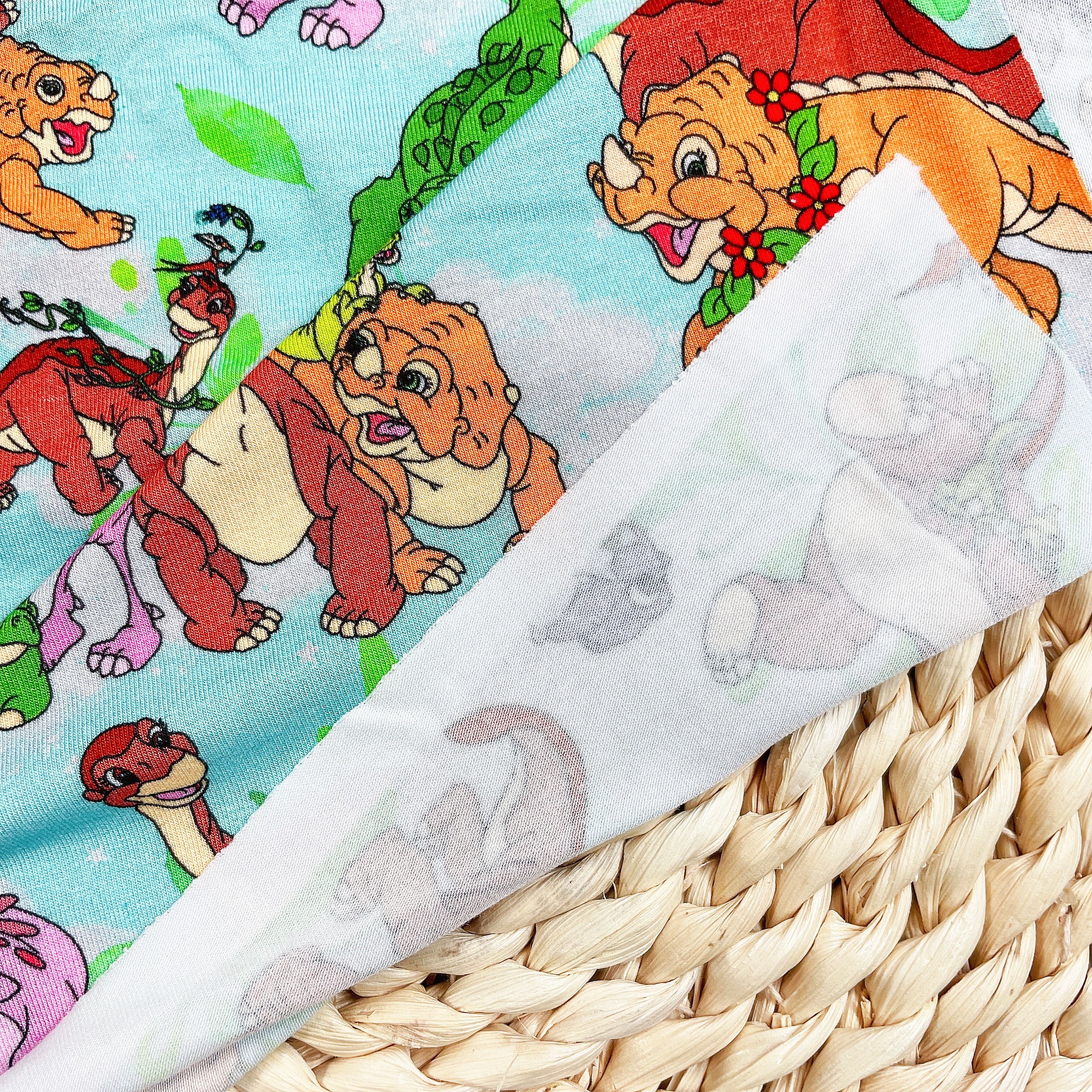 Kids Custom Digital Printed Bamboo Jersey Knit bamboo printing Lycra Fabric For Baby Clothing