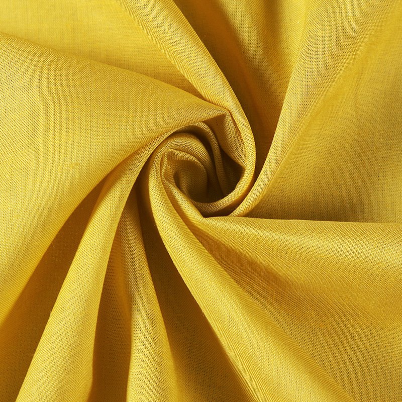 Wholesale new 150g solid color thickened plain weave linen fabric in stock 100% linen fabric