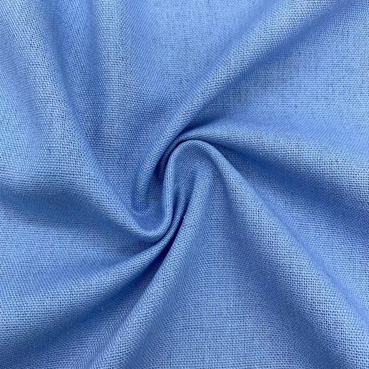 Wholesale new 150g solid color thickened plain weave linen fabric in stock 100% linen fabric