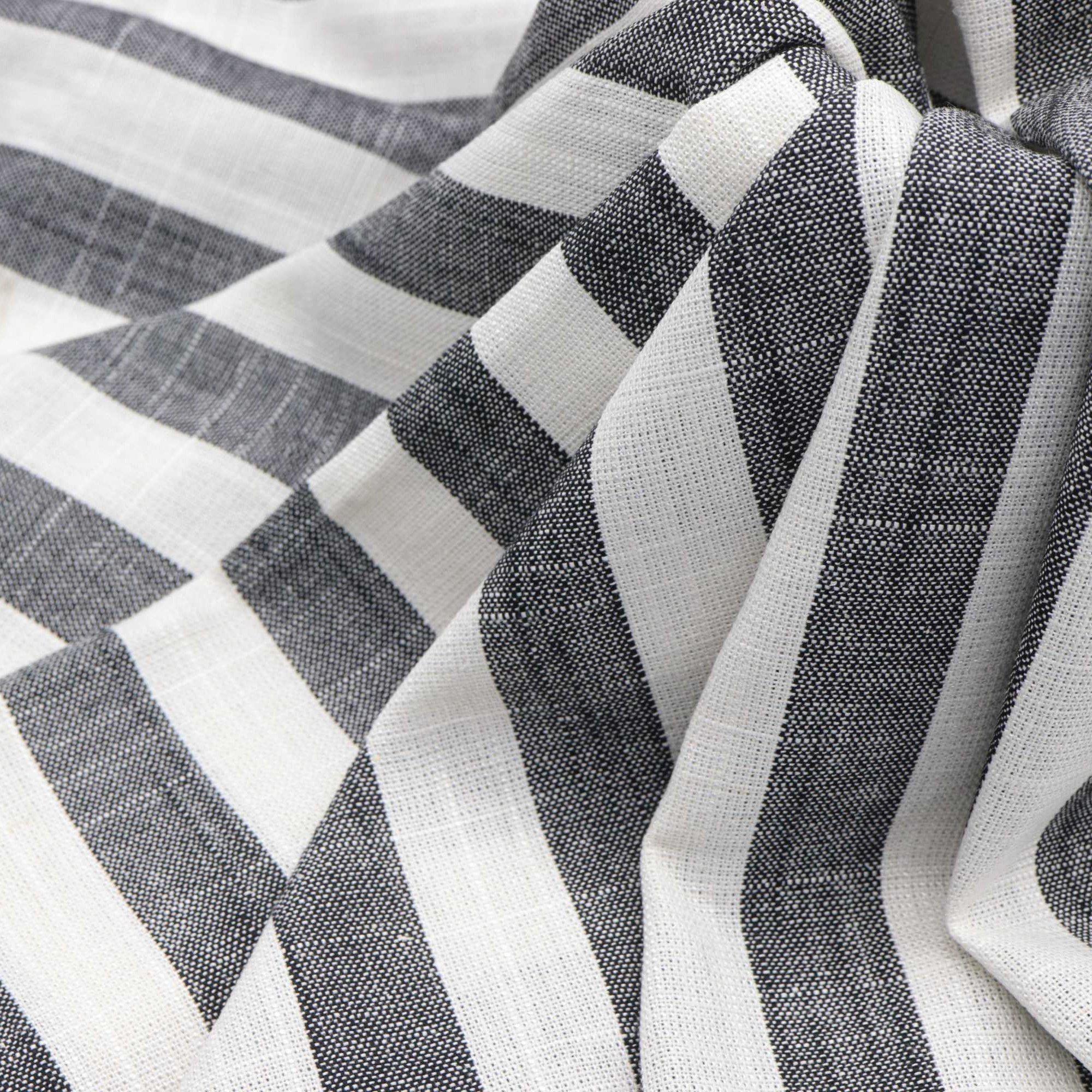 New arrival factory price stripe hemp home textile gingham blend rayon viscose polyester linen fabric for clothing