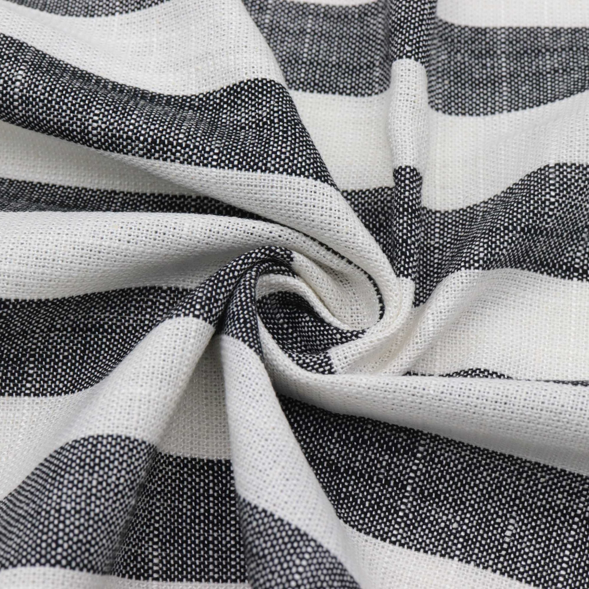 New arrival factory price stripe hemp home textile gingham blend rayon viscose polyester linen fabric for clothing