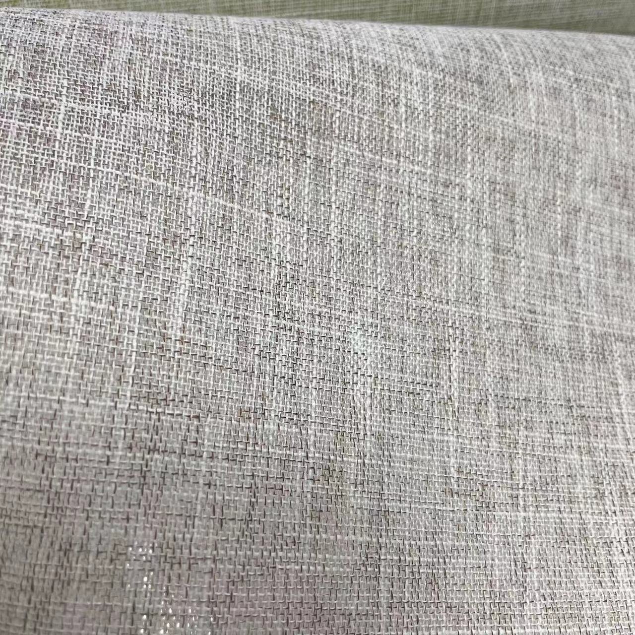 Colorful Semi Transparent Textured Linen Tulle Sheer Curtain Fabric 100% Polyester Window Treatment