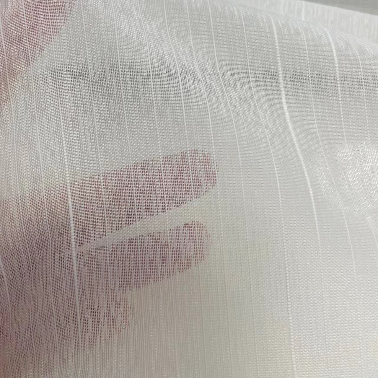 Colorful Semi Transparent Textured Linen Tulle Sheer Curtain Fabric 100% Polyester Window Treatment
