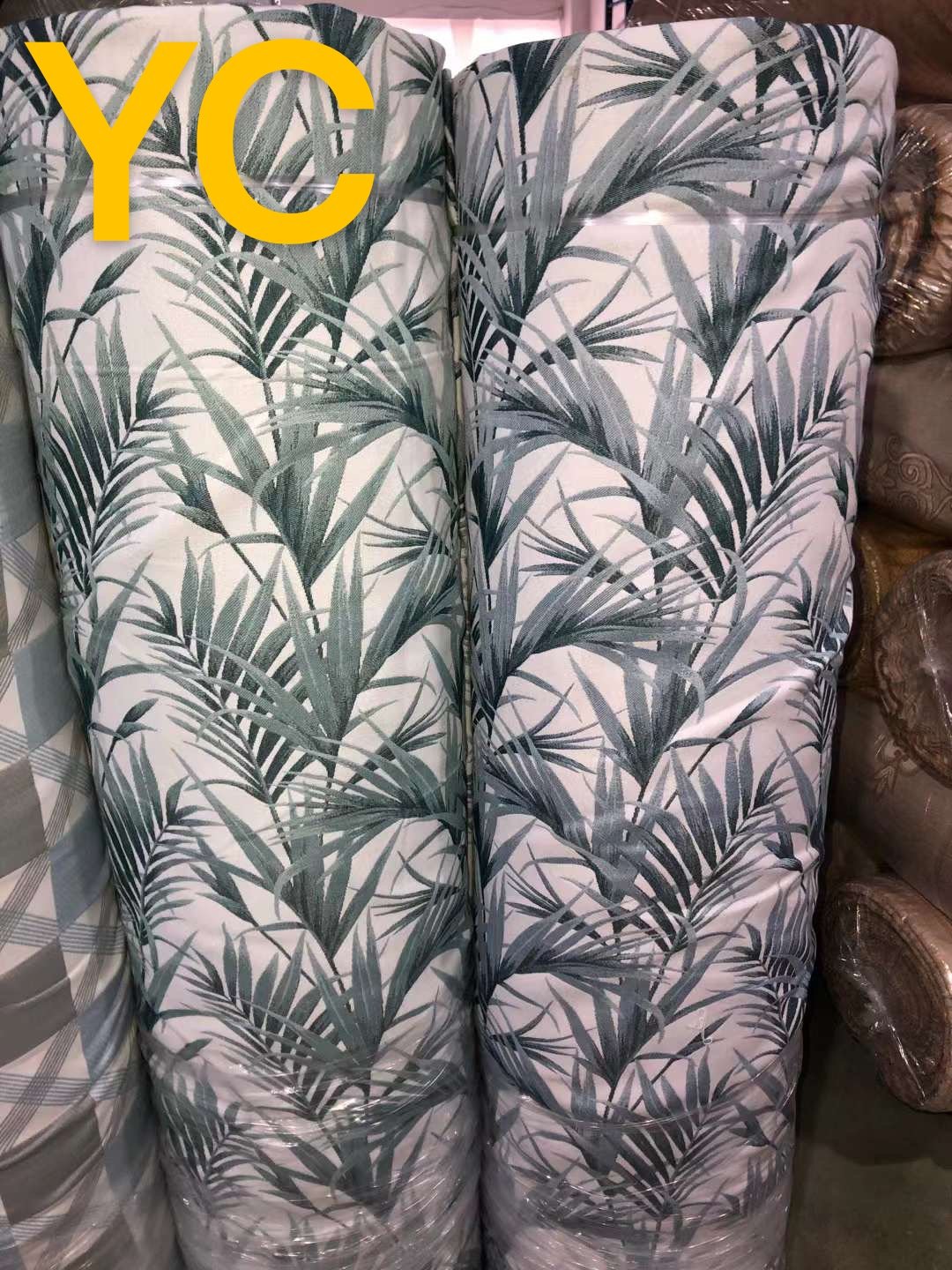 Stock High Quality Material Fabric Keqiao Cotton Linen European Curtain Cloth Jacquard Fabric for Curtains 280cm