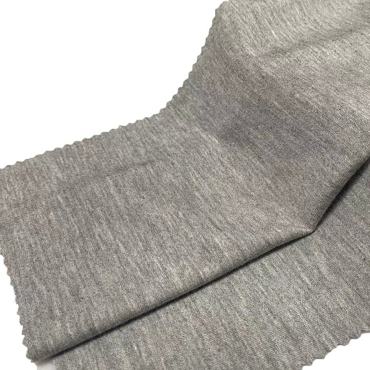 GRS Certificate Solid Eco Friendly Melange Color Organic Knitting 95 Bamboo 5 Spandex Fabric for Sportswear