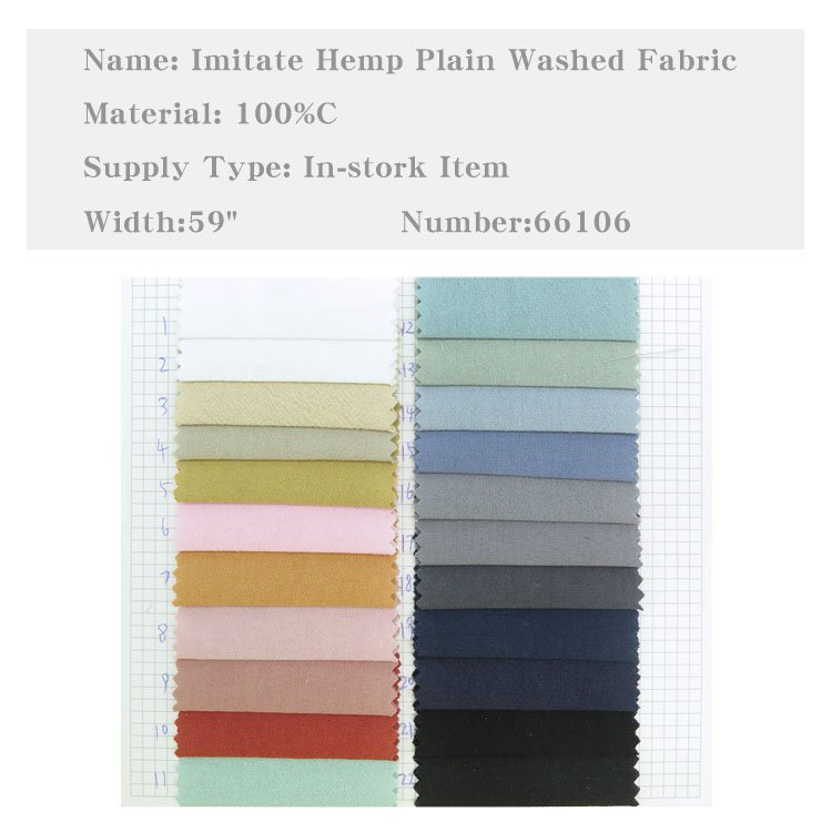 wholesale woven plain style high quality Imitation linen Wrinkle wash 100% cotton fabric for summer jacket, shirt, Pants