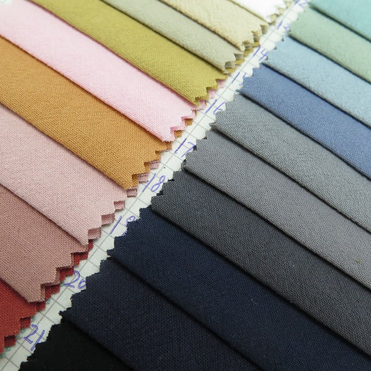 wholesale woven plain style high quality Imitation linen Wrinkle wash 100% cotton fabric for summer jacket, shirt, Pants