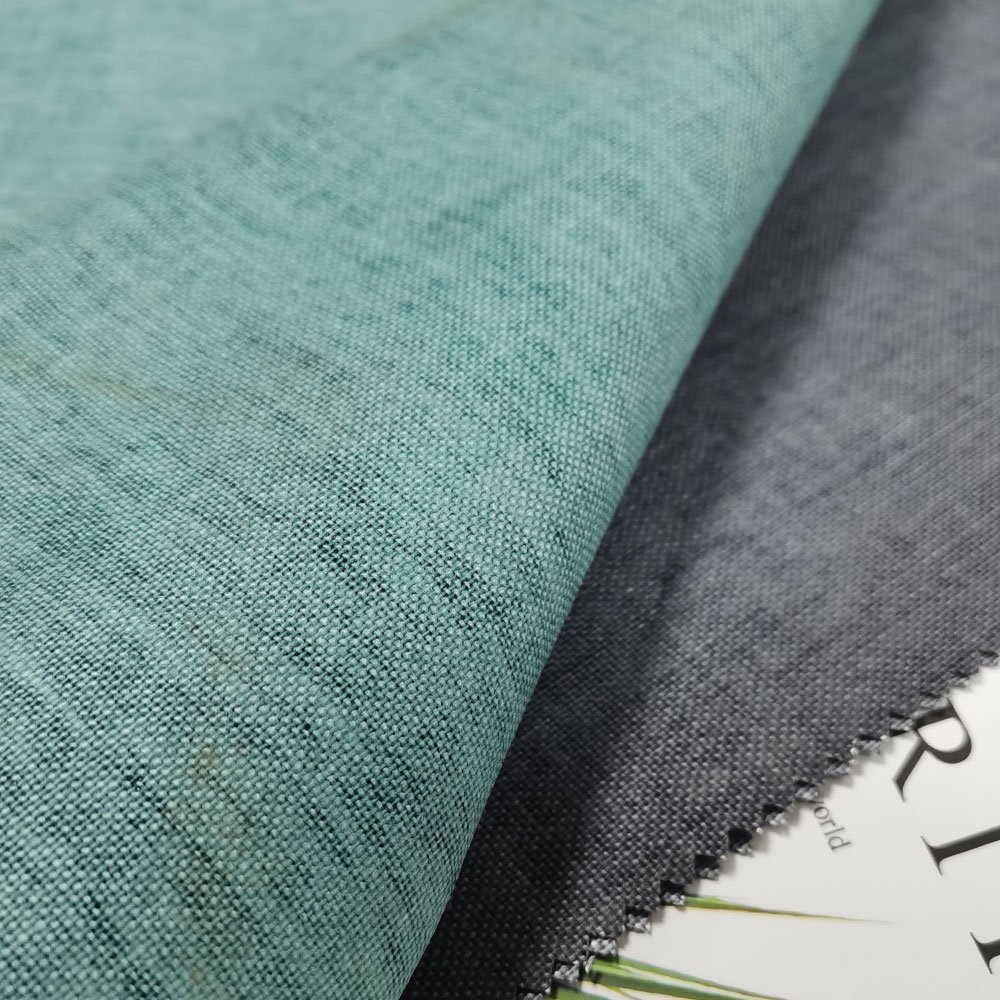 High quality tear resistant woven oxford PE coated linen viscose blend fabric
