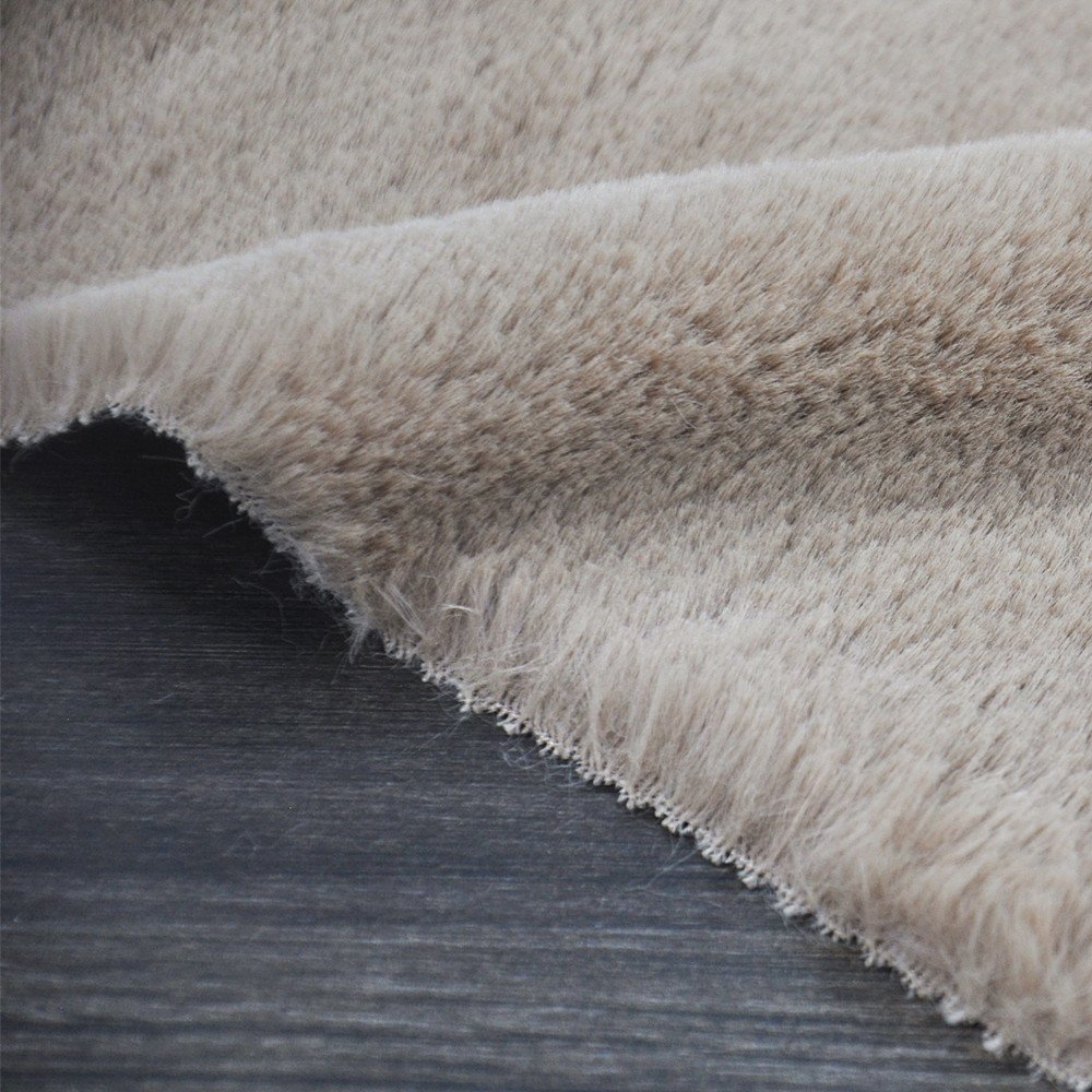 Suzhou Meidao faux rabbit fur fabric plush fabric 100% polyester knit fabric for plush toys plush doll animal Slippers garment