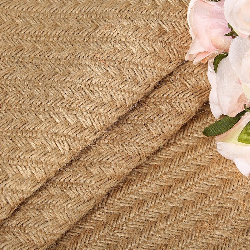 Eco Friendly Cotton Burlap Linen Fiber High Quality Jacquard Weave Hemp Jute Cotton Woven Jute Furniture Sofa Curtain Fabric