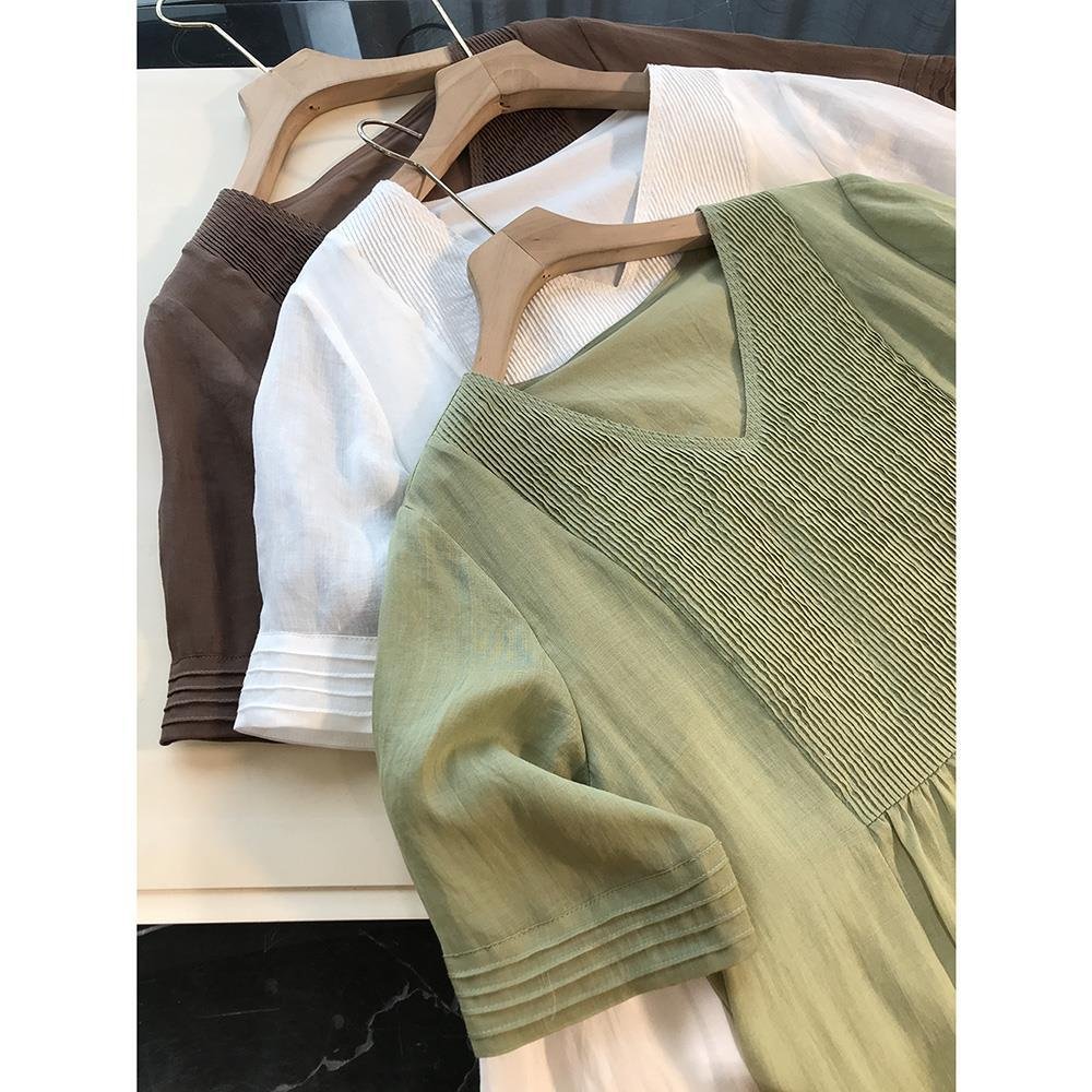 Imitate Linen Fabric for Men's Shirt Eco Friendly Lightweight Solid Dyed 100 Cotton Woven Plain Fabric Shirt Dress