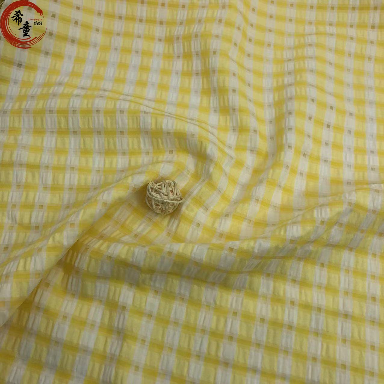 100% Polyester China Wholesale maket Agents 2 Tone Wrinkle Plaid Chiffon Fabric for Shirt