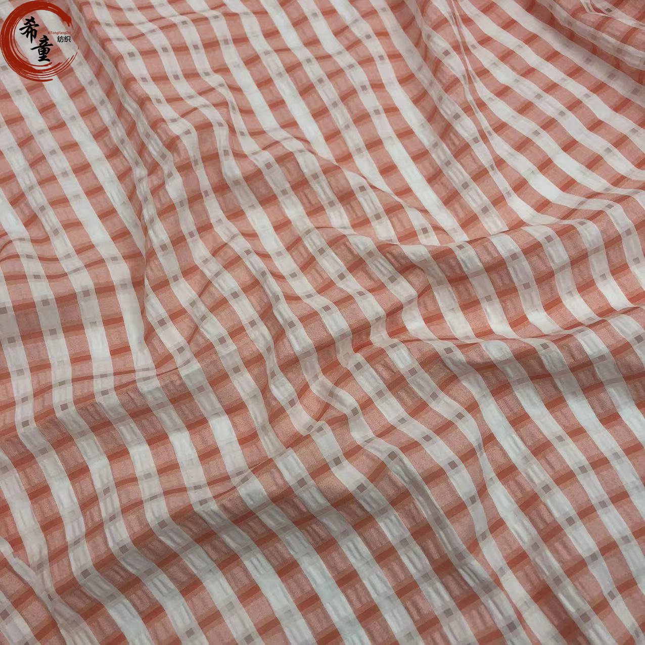 100% Polyester China Wholesale maket Agents 2 Tone Wrinkle Plaid Chiffon Fabric for Shirt