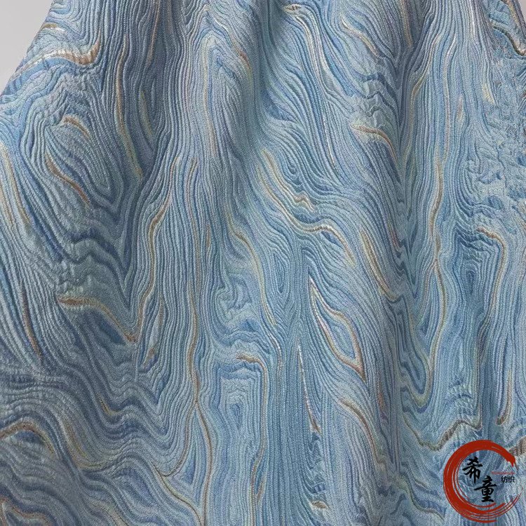 China textile supplier new design customize fashion 3D flower yarn dyed brocade jacquard fabrics for women and child's dress