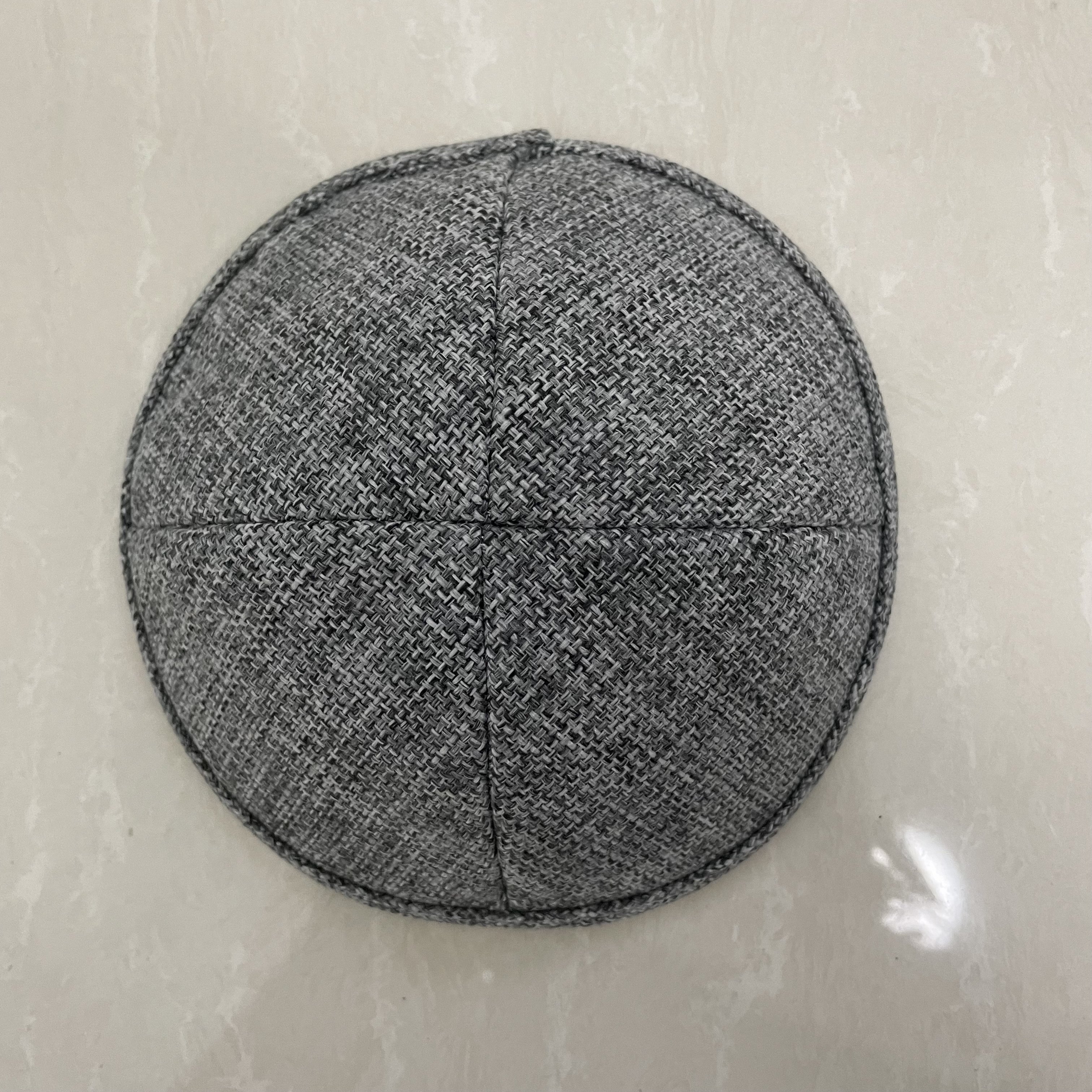 Jewish Judaica Wedding Bar Mitzvah Custom Printing Label Yamulka Fabric Free Kippah Kippot Hat for Men Children