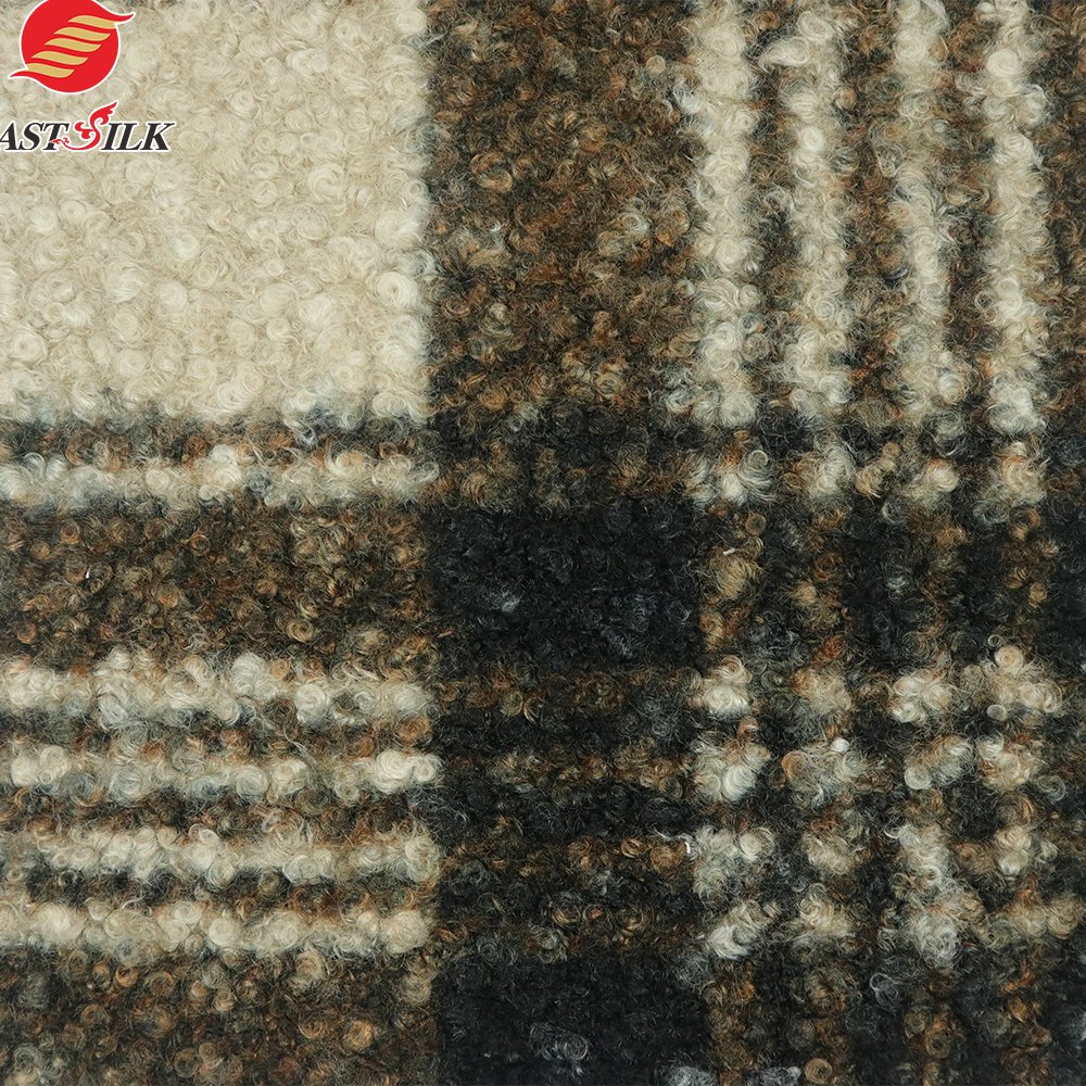 Fabric Manufacturer Wholesale Teddy Fleece Fabric 100% Polyester Boucle Printed Knit Fabrics For Autumn and Winter Clothing