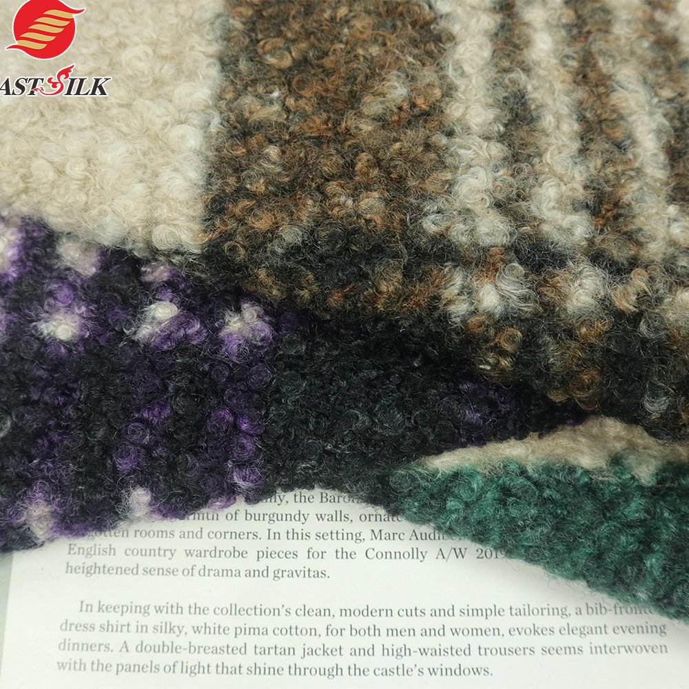 Fabric Manufacturer Wholesale Teddy Fleece Fabric 100% Polyester Boucle Printed Knit Fabrics For Autumn and Winter Clothing