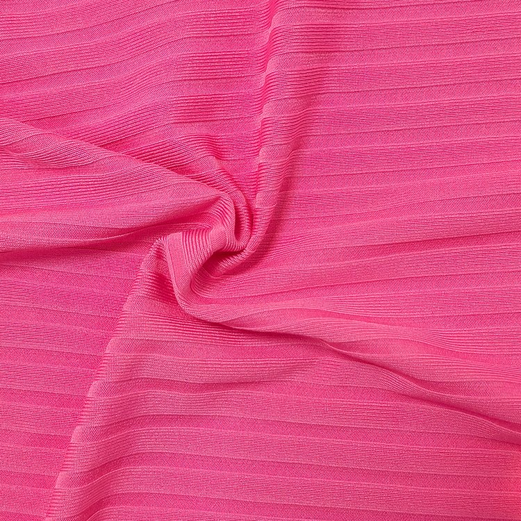Double-sided 185gsm lightweight 95 polyester 5 spandex white brush rib fabric for women dress