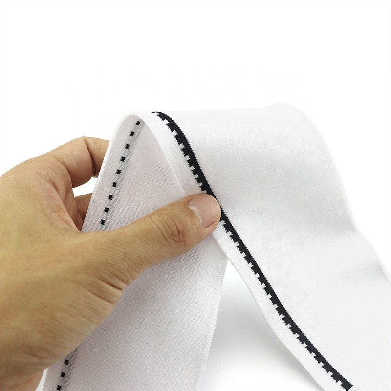 Jacquard Neckline Sportswear High Quality Custom Environmental Cotton Neckline Knitted Rib Trim Garment Accessories 1x1 Flat Rib