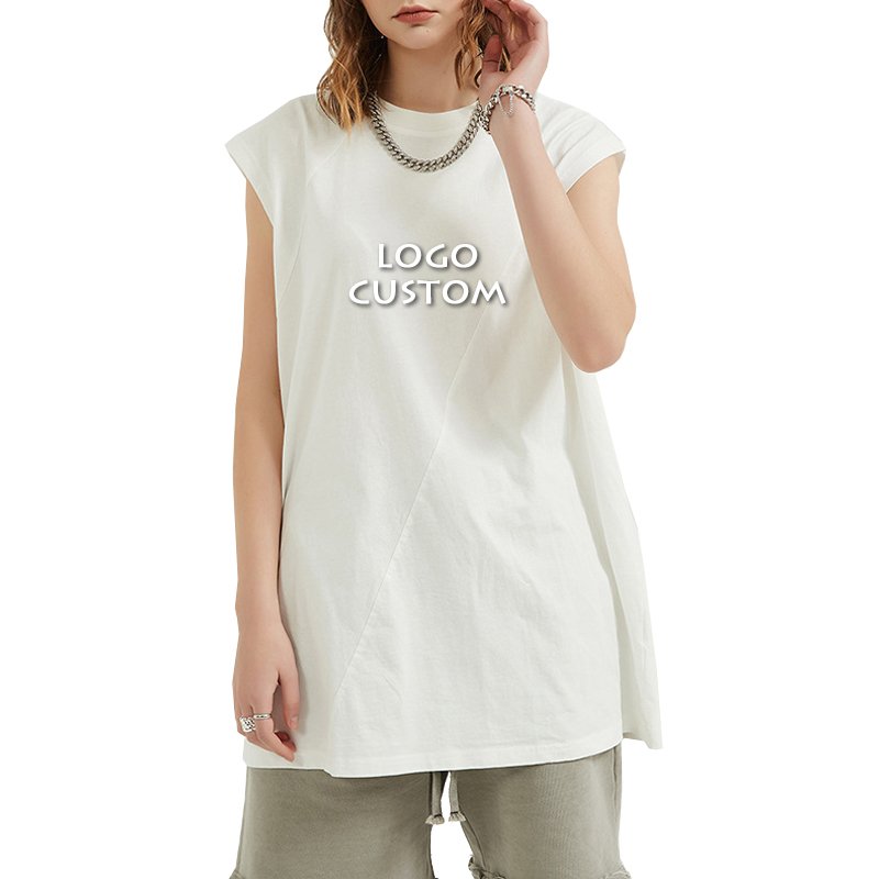 Fashion Casual Base Loose Sport Sleeveless Mens Vest Custom Logo 220g Solid Color Patchwork Men's Tank Tops