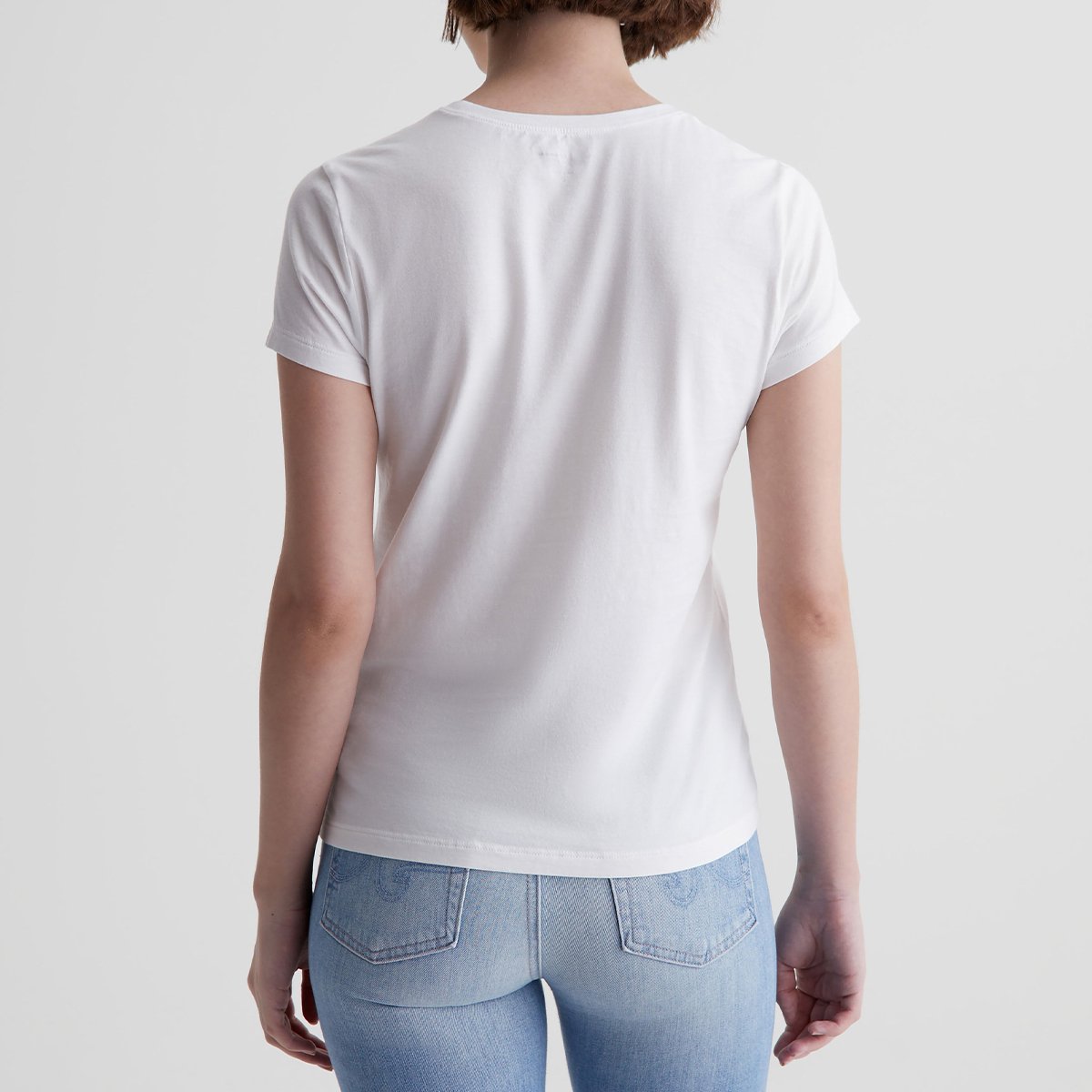 OEM/ODM Custom Women's Slim Fit Breathable Cotton Tee - Short Sleeve, Lightweight Stretch, Versatile White, Ribbed Knit Design