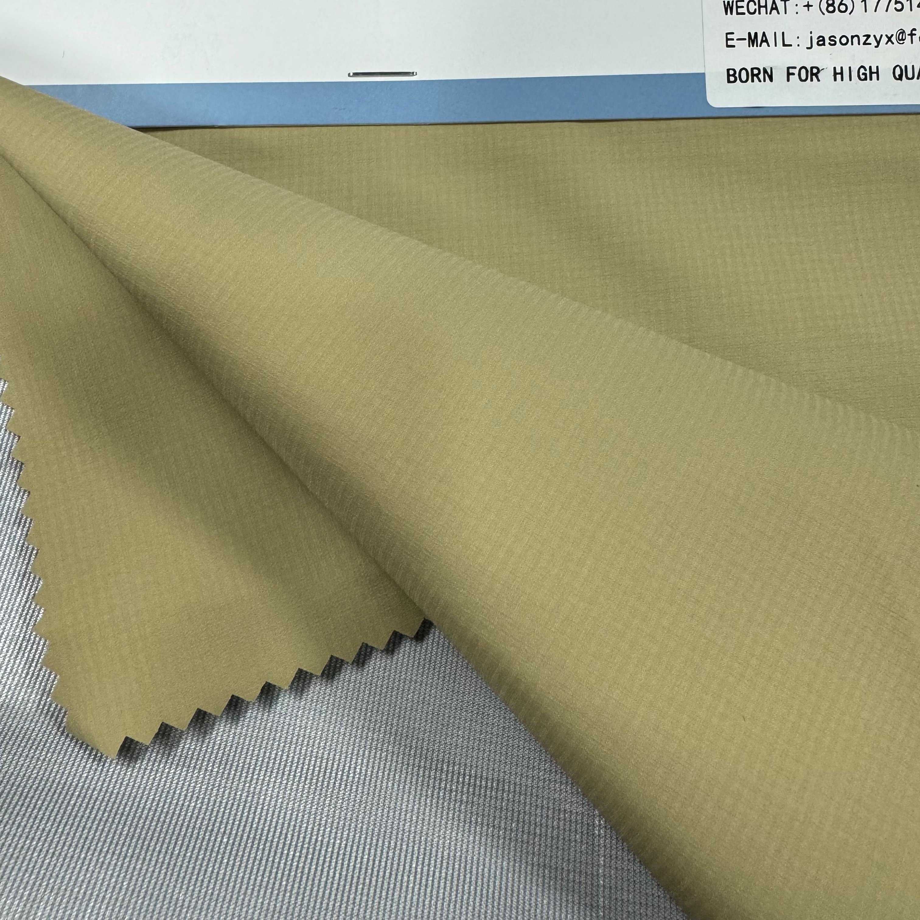 20D/24F*20D/24F NYLON TAFFETA TASLON PLAID FABRIC FOR WINTER JACKET RECYCLED/ECO- FABRIC FOR DOWNJACKET