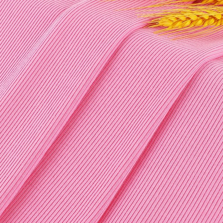 Fashion Style Medium Weight 62%Viscose 27%Poly 11%Spandex High Stretch Skin-Friendly Rayon Ribbed Fabric for Dresses Leggings