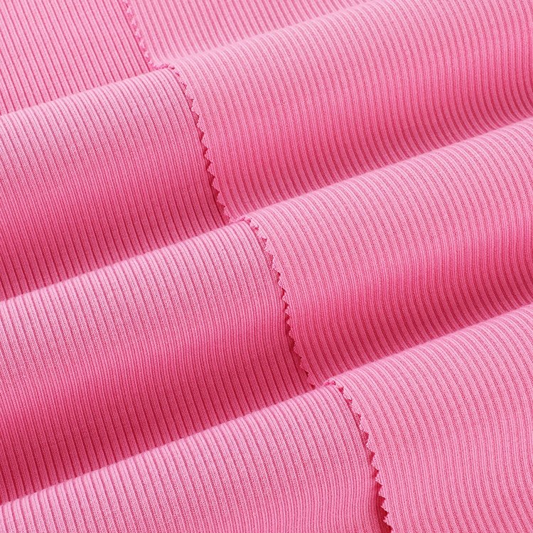 Fashion Style Medium Weight 62%Viscose 27%Poly 11%Spandex High Stretch Skin-Friendly Rayon Ribbed Fabric for Dresses Leggings