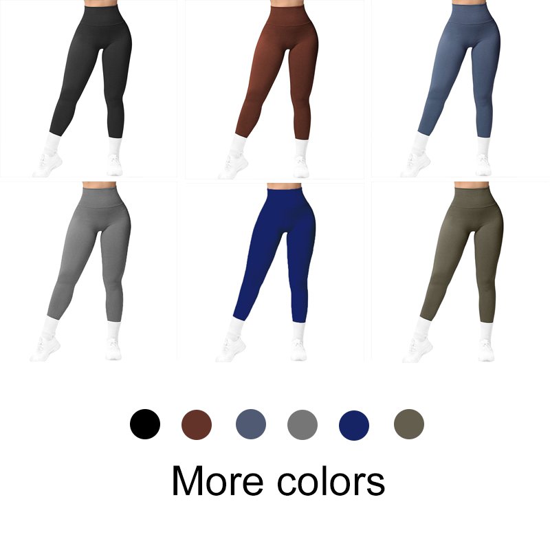 BSCI Manufacturer Scrunch Butt Booty ribbed fitness Seamless yoga Squat Proof High Waist sport Leggings Sans Couture