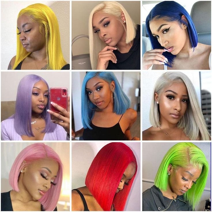 Cheap Price Short Bob Human Hair Wigs,8-14inch Wholesale Mink Brazilian Hair Wig,4x4 13x4 Bob Wigs Lace Front For Black Women