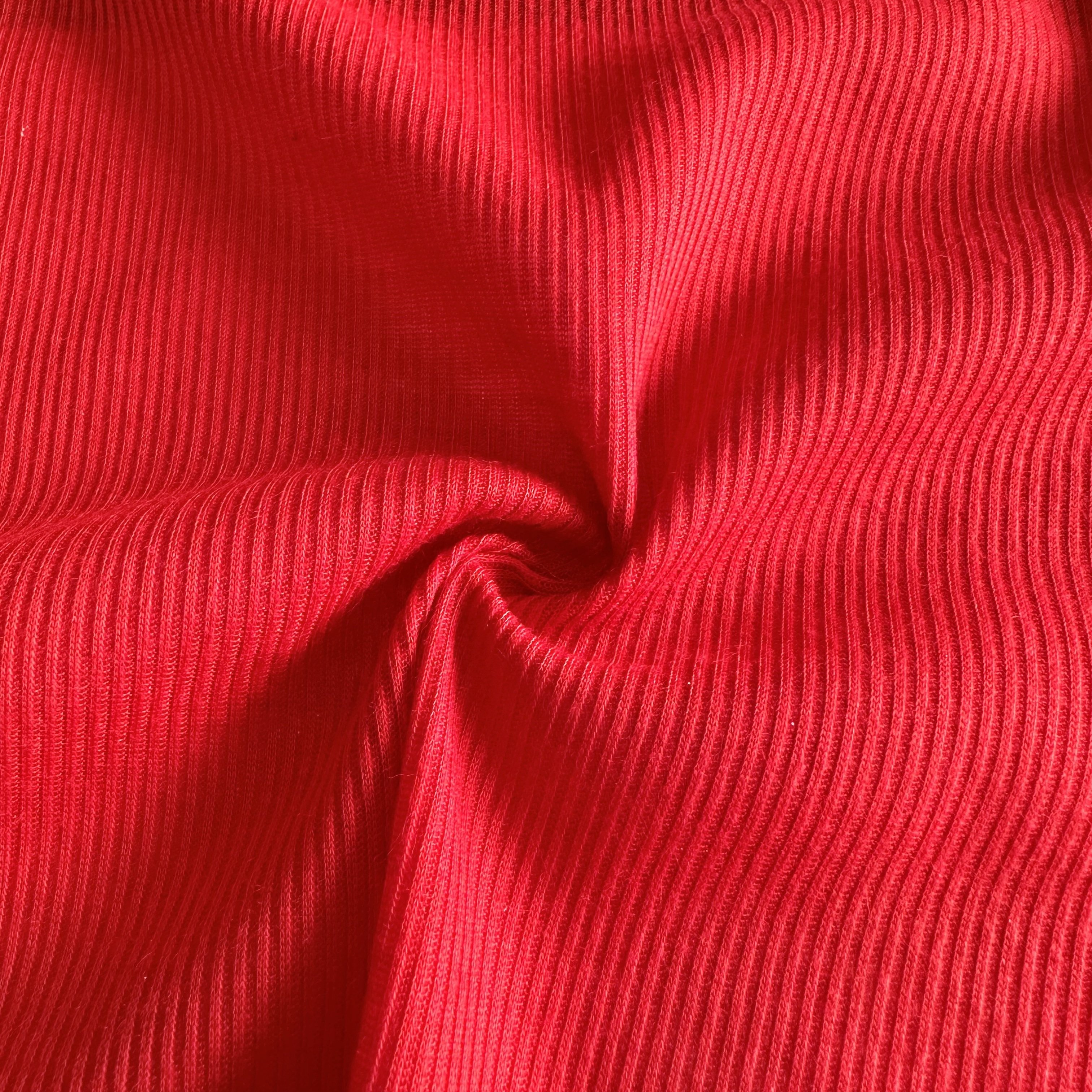 eco-friendly 100% recycled polyester knitted rib fabric stretch 2*2 ribbed fabric for sweater and cuff
