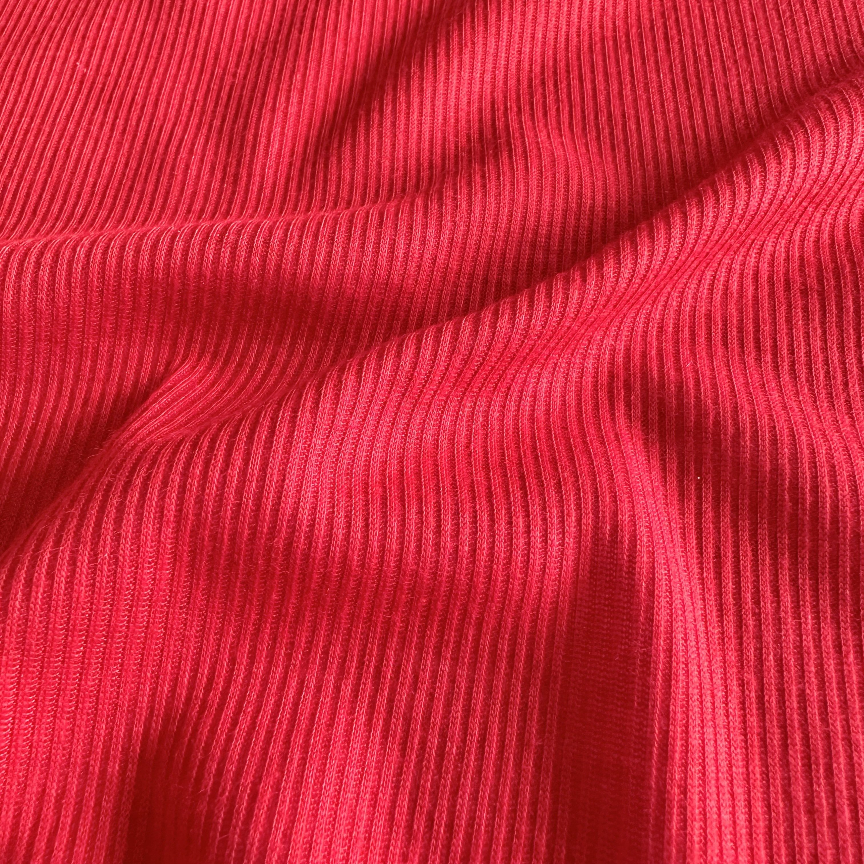 eco-friendly 100% recycled polyester knitted rib fabric stretch 2*2 ribbed fabric for sweater and cuff