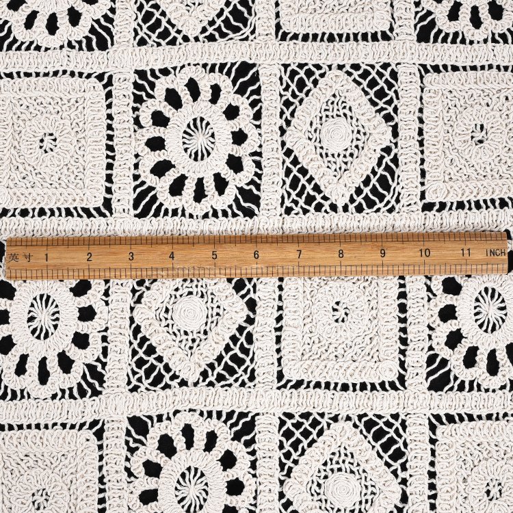 Breathable 100 Cotton Three Dimensional Cotton Winding Rope Embroidery Fabric
