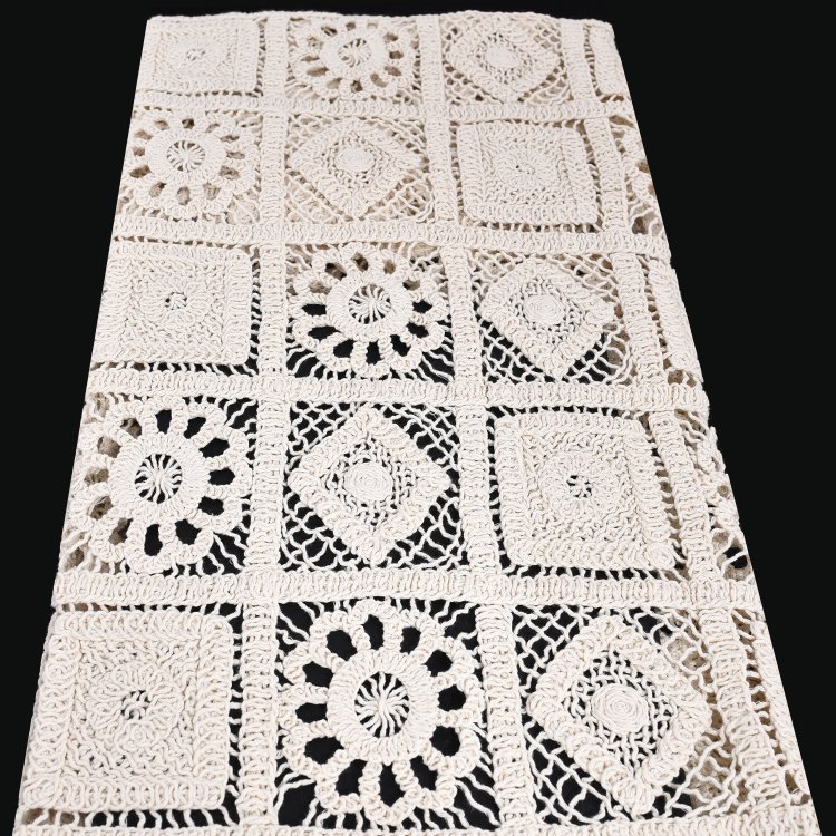 Breathable 100 Cotton Three Dimensional Cotton Winding Rope Embroidery Fabric