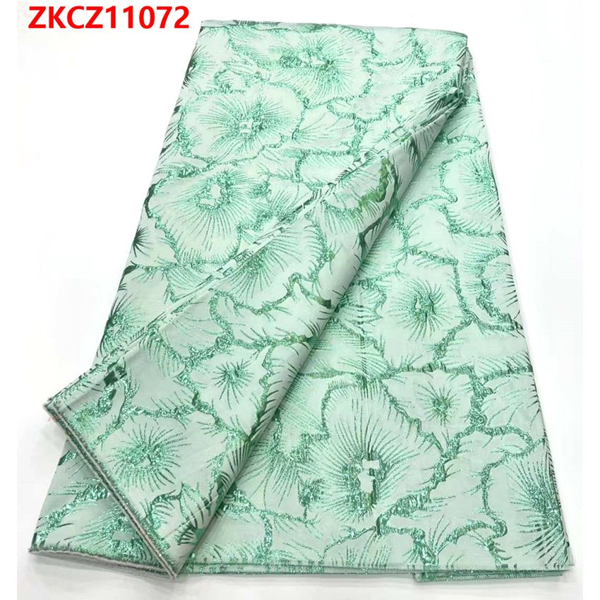 African Ribbon Sequins Lace Fabric Dress 3d Floral Embroidered Jacquard Brocade 5 Yards Party Organza Tulle Plaid Woven Weft