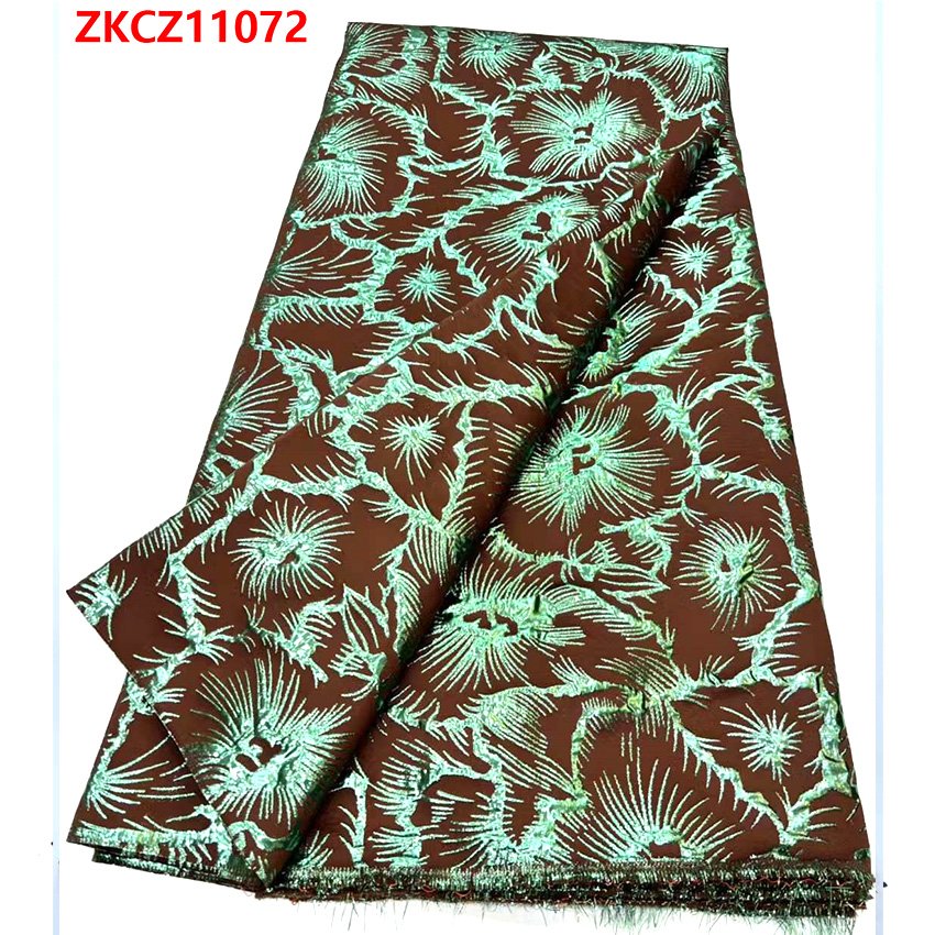 African Ribbon Sequins Lace Fabric Dress 3d Floral Embroidered Jacquard Brocade 5 Yards Party Organza Tulle Plaid Woven Weft
