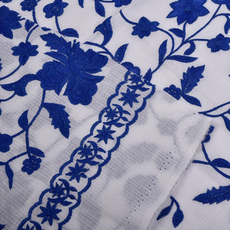 HA-18333 Soft comfortable dobby tissue cotton embroidery fabric for garment