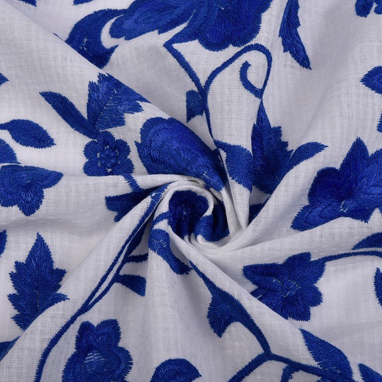 HA-18333 Soft comfortable dobby tissue cotton embroidery fabric for garment