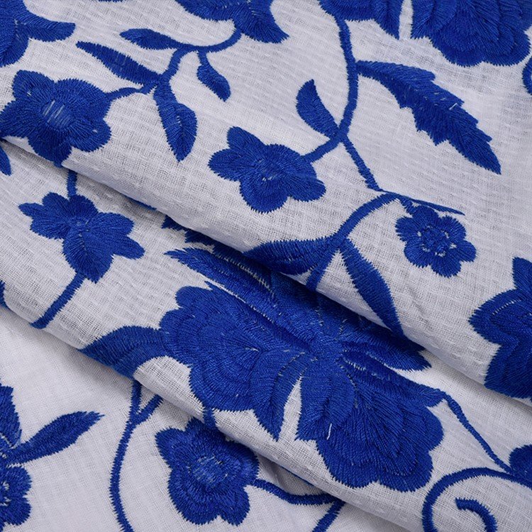 HA-18333 Soft comfortable dobby tissue cotton embroidery fabric for garment