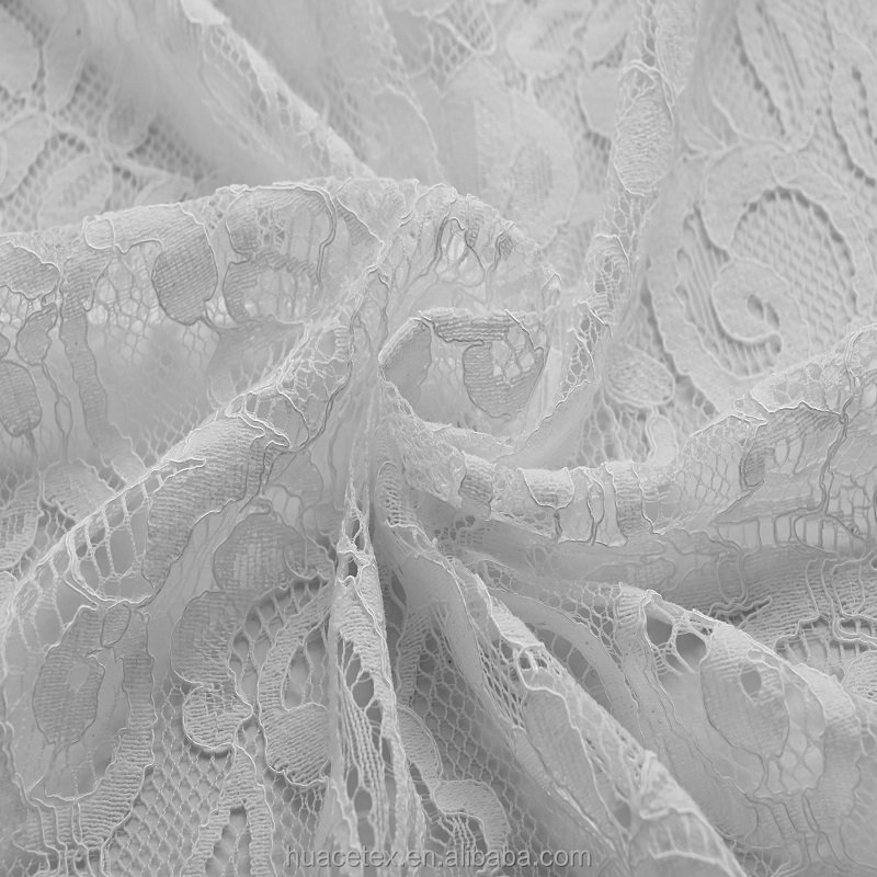 Nylon cotton brocade cord lace fancy eyelash cotton lace for wedding dress