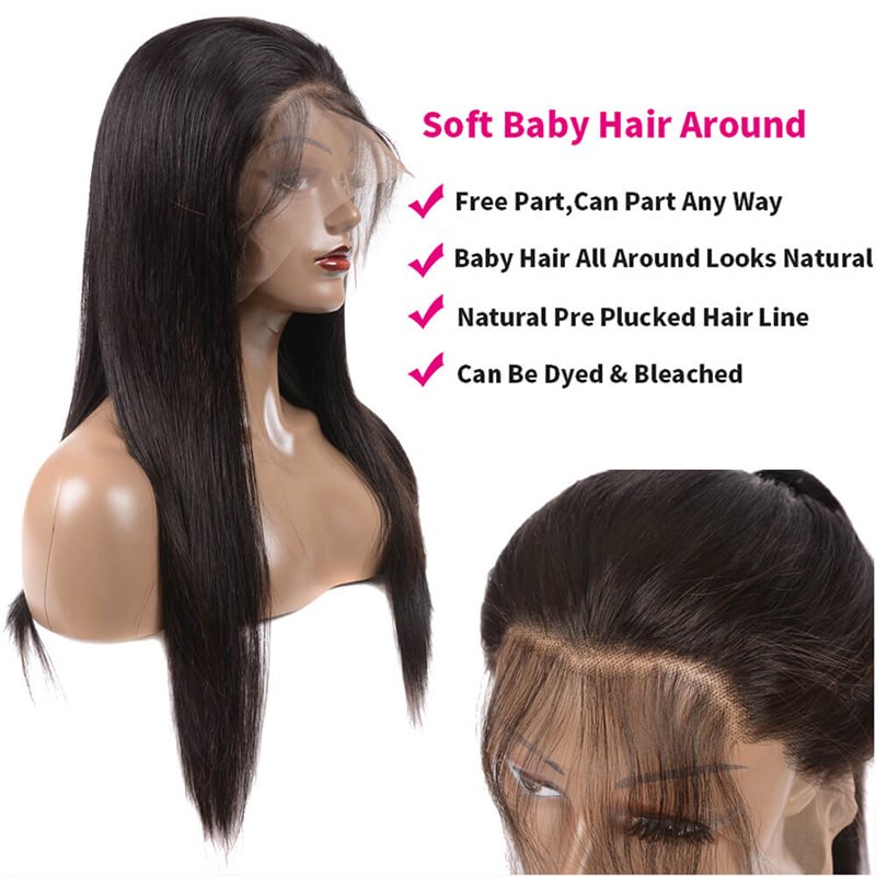 Raw Brazilian Human Hair Lace Frontal Wigs Cuticle Aligned Bone Straight 13X6 Hd Human Hair Lace Front Wigs For Black Women