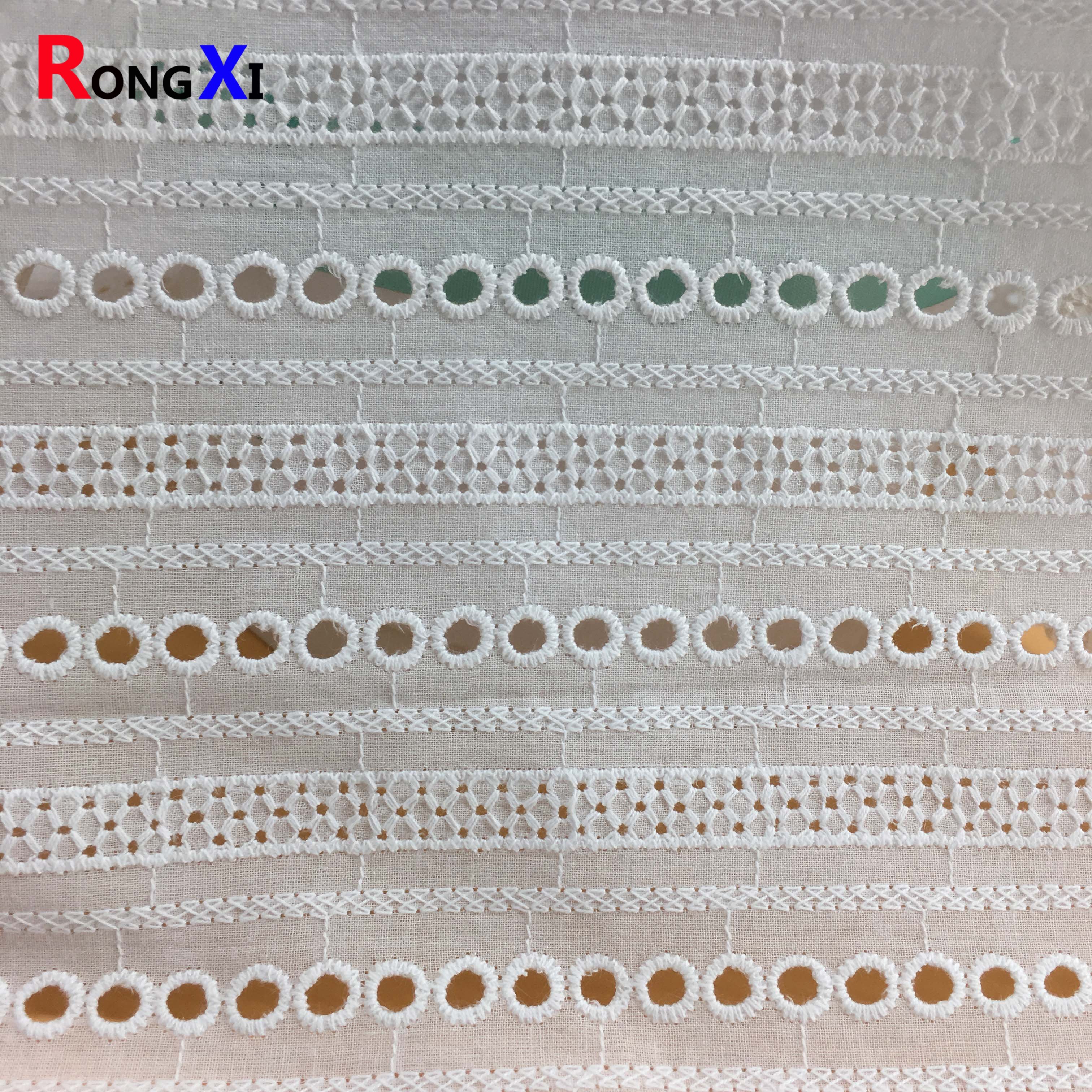 RXF2037 Embroidery Fabric Textile Wholesale Lace Jacquard Fabric for Dress