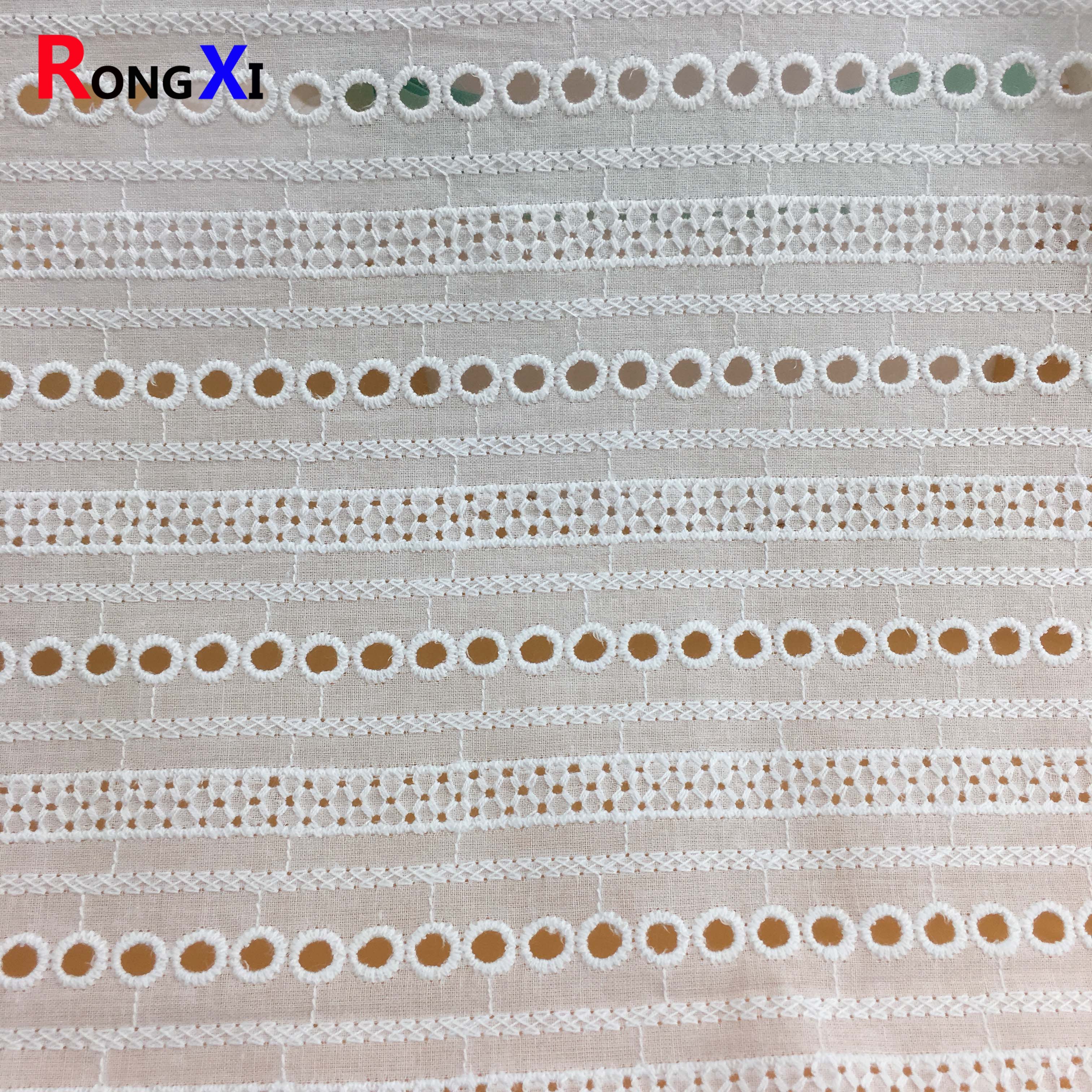 RXF2037 Embroidery Fabric Textile Wholesale Lace Jacquard Fabric for Dress