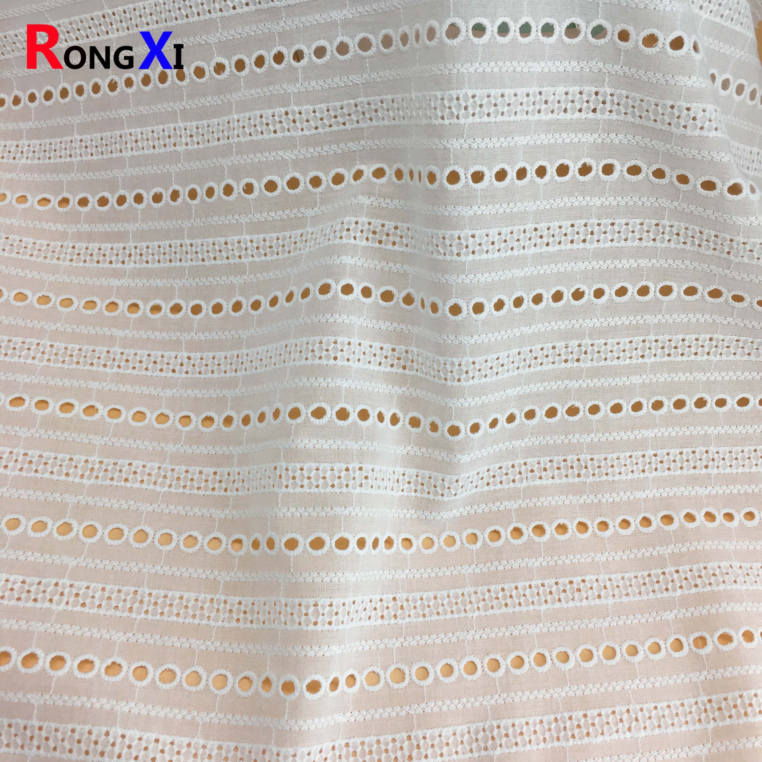 RXF2037 Embroidery Fabric Textile Wholesale Lace Jacquard Fabric for Dress