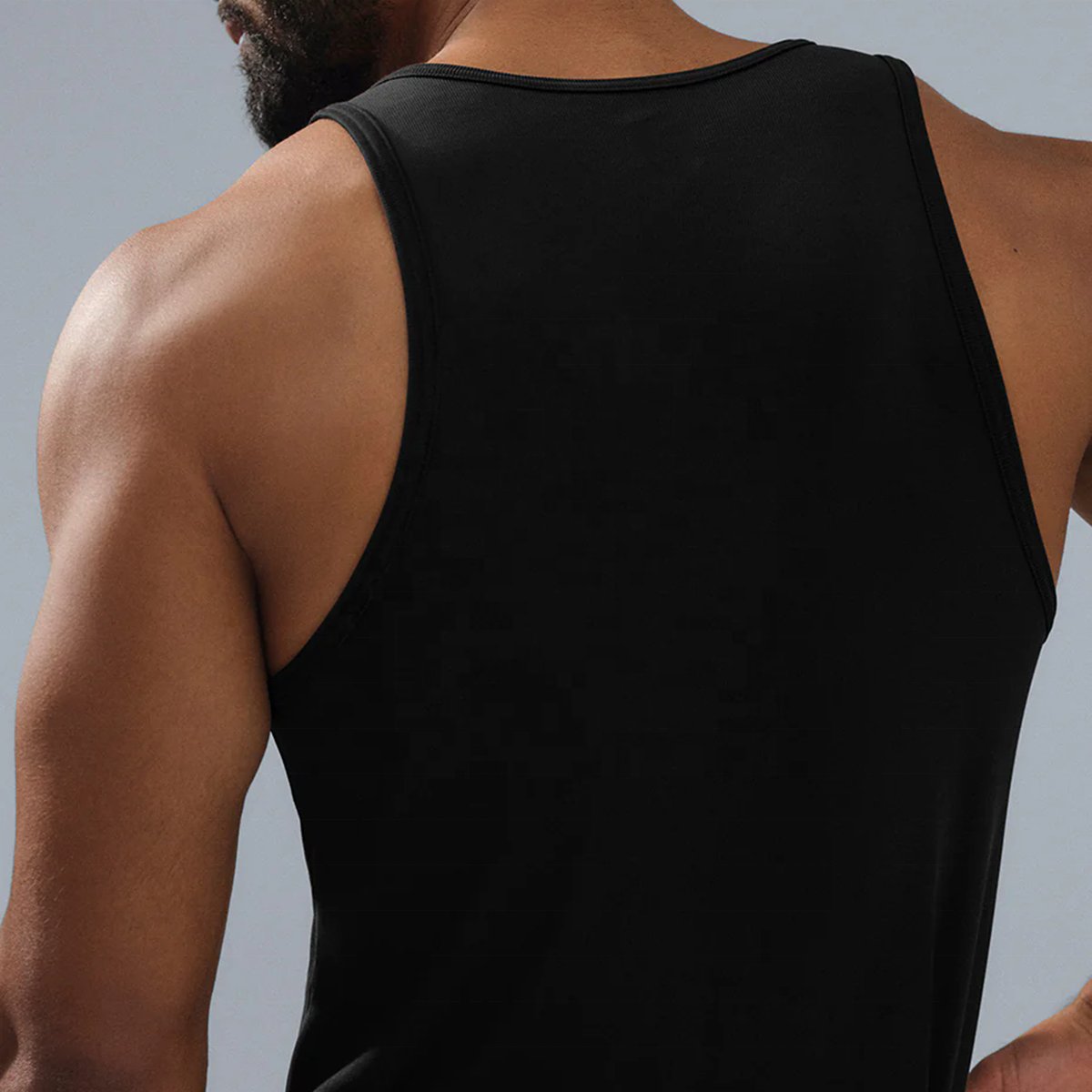 Everyday Sporty Men's Tank Top Breathable Knitted Cotton Rib Tank Gym Wear Cutout Vest Ribbed Tank Top