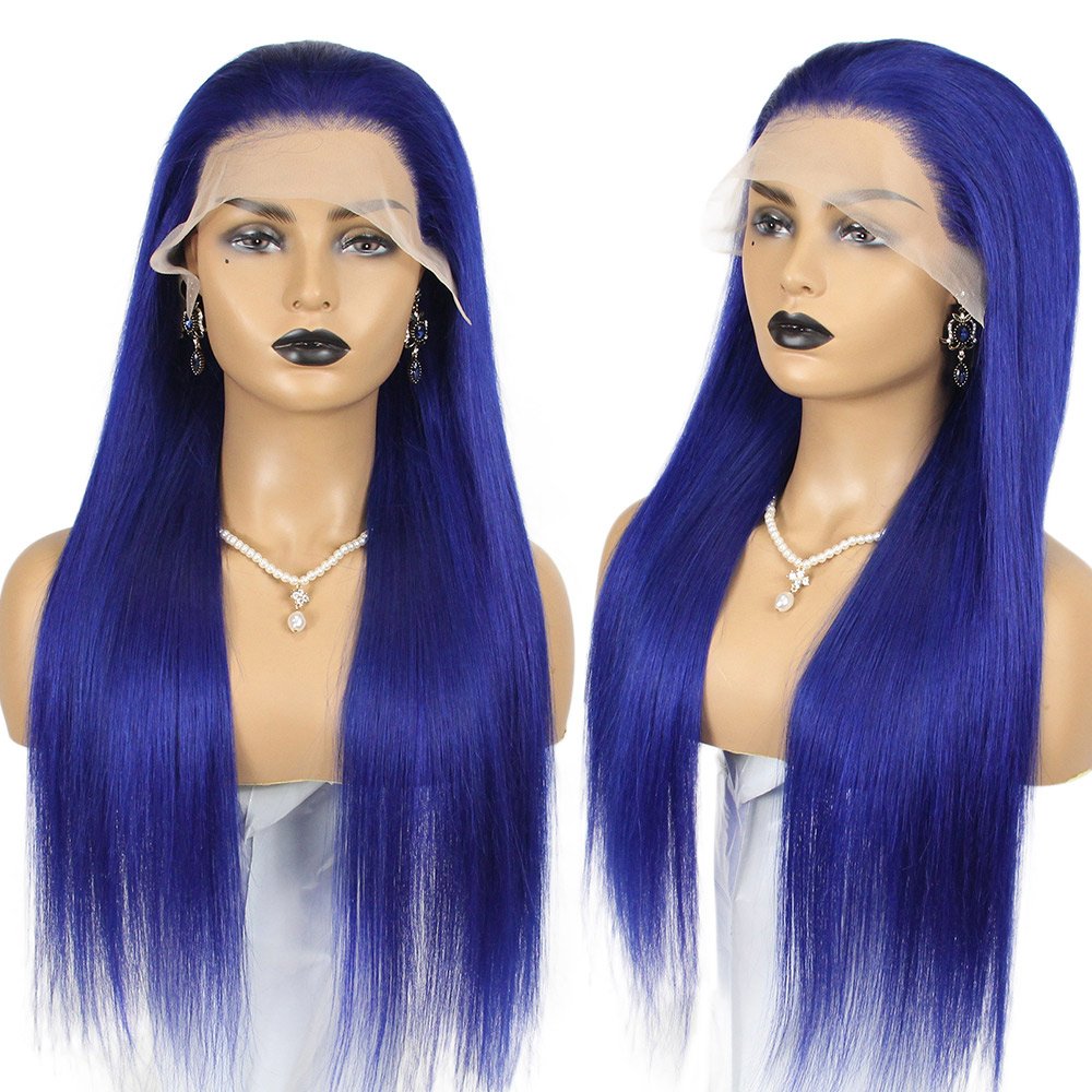 Wholesale Free Sample Vietnam Best Super Double Drawn Bone Straight Lace Frontal Human Hair Green Wig For Black Women