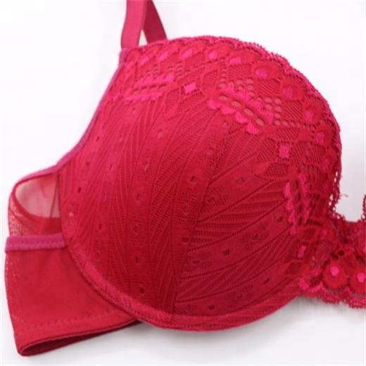 Hot sexy see-through lace lingerie push up for ladies