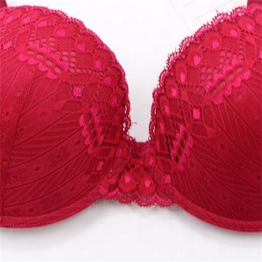 Hot sexy see-through lace lingerie push up for ladies