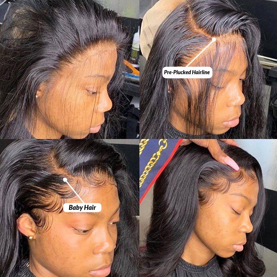 Wholesale Raw Indian Hair Transparent Lace Front Wigs Straight Double Drawn Hair Wigs Brazilian Human Hair Wigs for Black Women